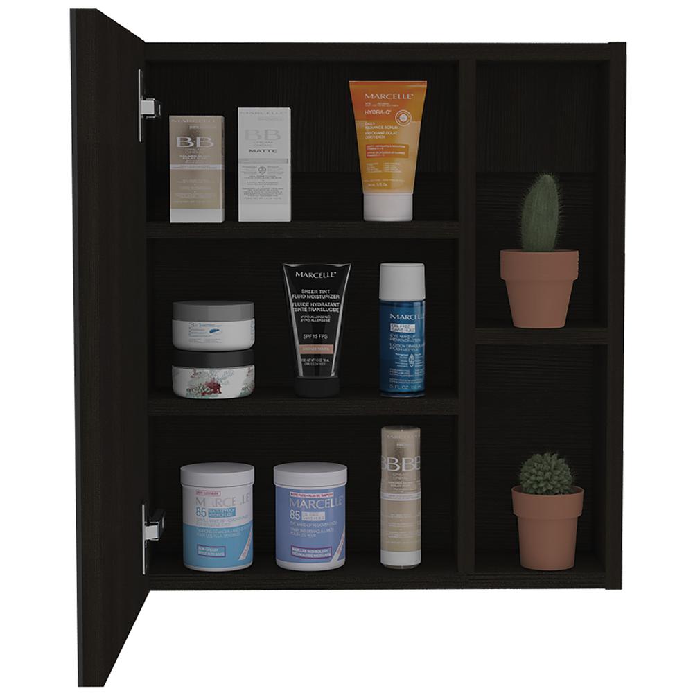 Andes Medicine Cabinet With Mirror Black Wengue. Picture 4