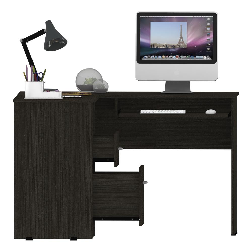 Idra L-Shaped Desk Black Wengue. Picture 5