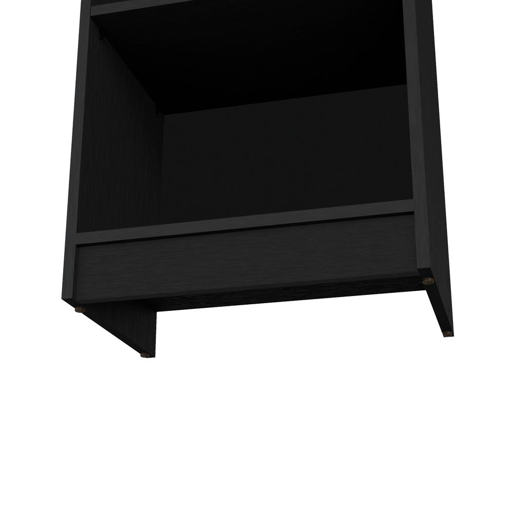 Vinton XS Bookcase Compact Bookshelf with Multiple Shelves, Black. Picture 3