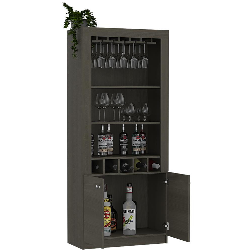 Dakota Bar Cabinet Grey Oak. Picture 5