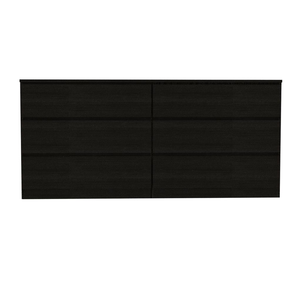 Cocora 6 Drawer Double Dresser - Black. Picture 2