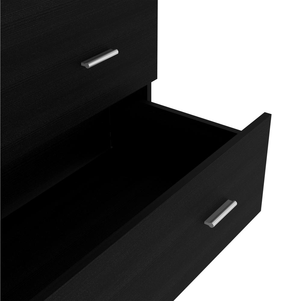 Capri Three Drawer Dresser-Black. Picture 7