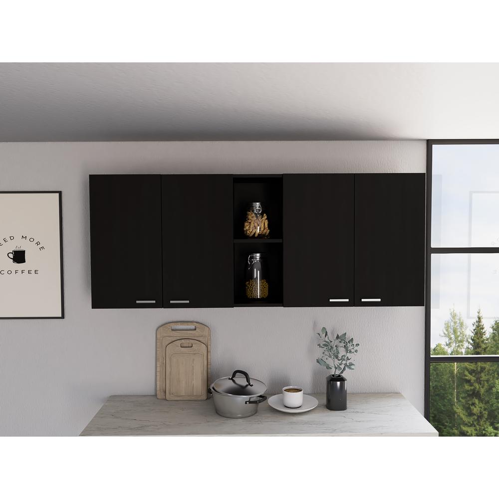 Olimpo 150 Wall Cabinet Black Wengue. Picture 1