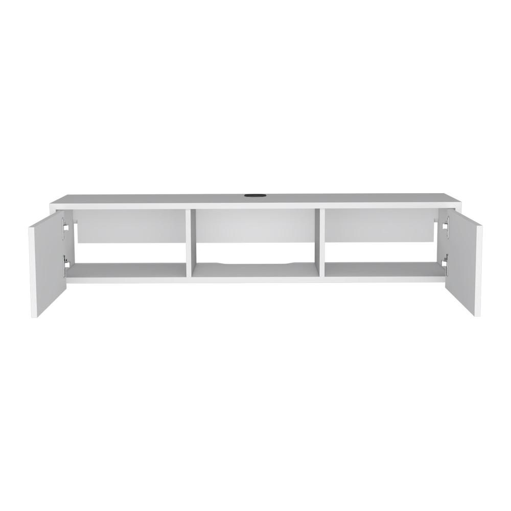 Adel Floating TV Stand, Sleek Wall-Mounted Console with 2-Doors. Picture 2