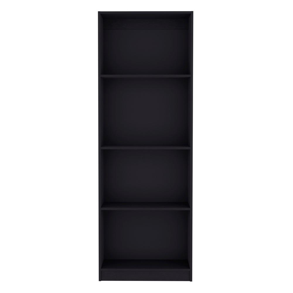 Vinton Bookcase with Spacious Tier-Shelving Design, Black. Picture 2