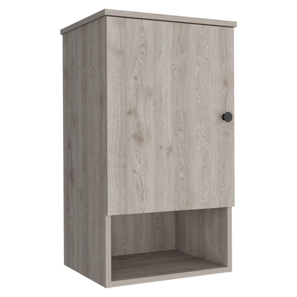 DEPOT E-SHOP Cottonwood Medicine Cabinet-One Door Cabinet, Three Shelves-Light Grey, For Bathroom. Picture 1