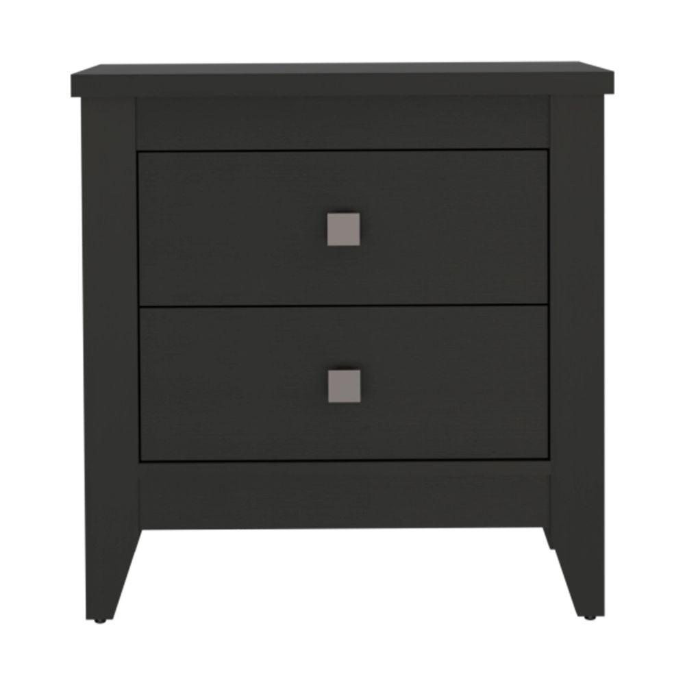 DEPOT E-SHOP Oasis Nightstand, Two Shelves, Four Legs, Countertop-Black, For Bedroom. Picture 2