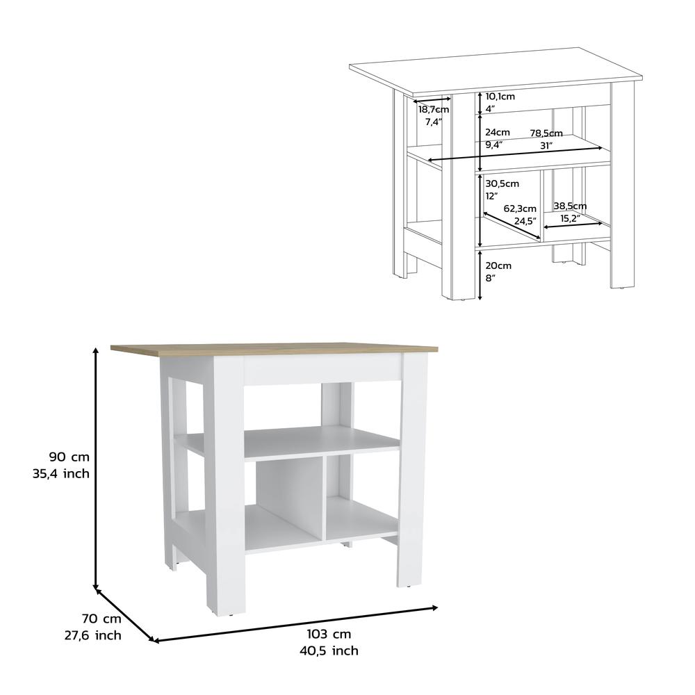 DEPOT E-SHOP Finley Kitchen Island with Counter Space. Picture 4