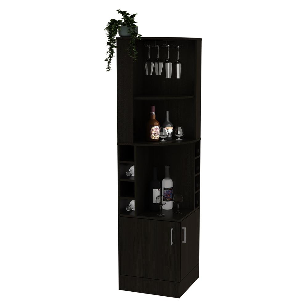 Egina Bar Cabinet Black Wengue. Picture 1