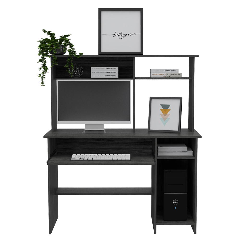 Xalo 120 Compu Hutch Desk In Grey Oak. Picture 5