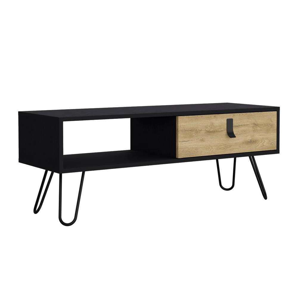Mosby Coffee Table with Modern Hairpin Legs Design and Drawer. Picture 1