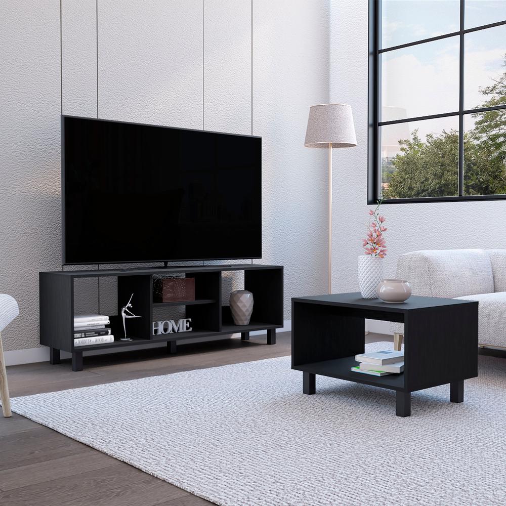 Carter 2 Piece Living Room Set, Streamlined with TV Stand and Coffee Table. Picture 5