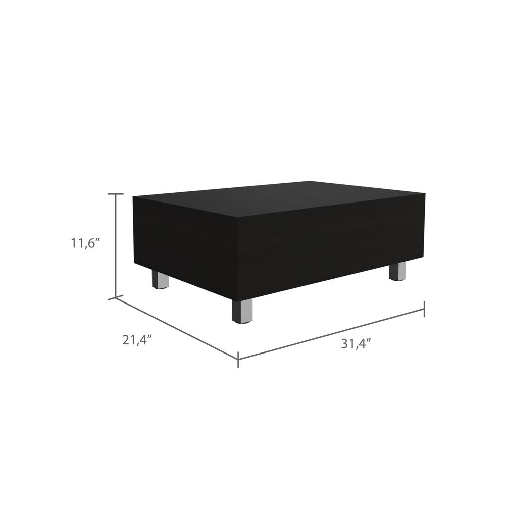 Aran Lift Top Coffee Table - Black. Picture 4