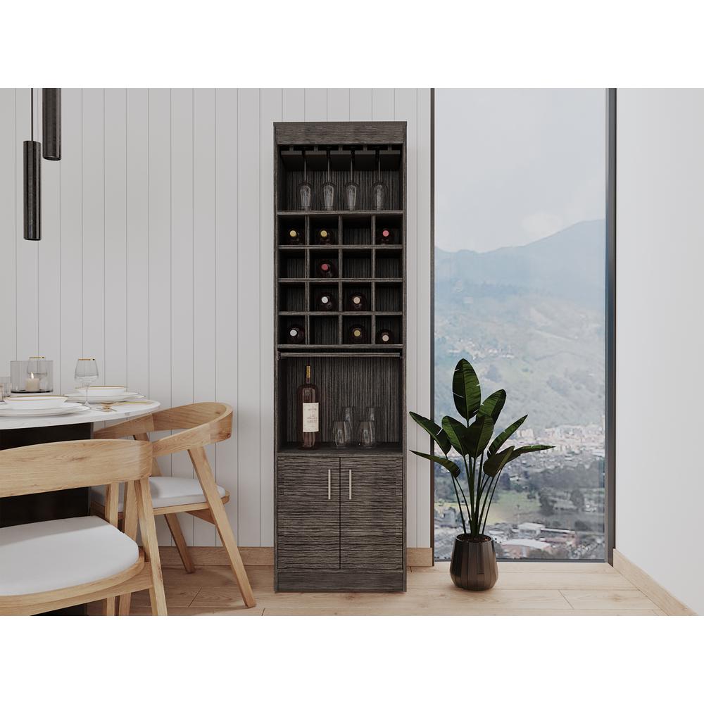 Soria Bar Cabinet Grey Oak. Picture 8