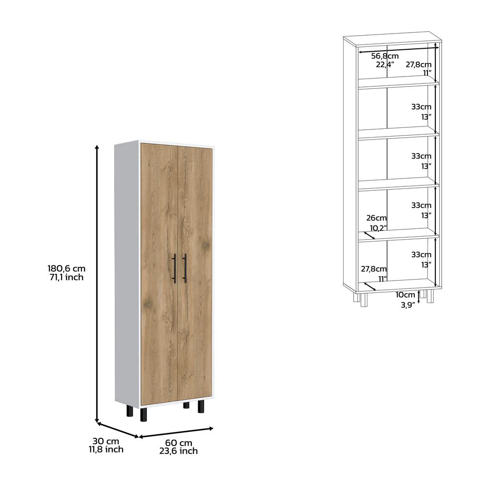 DEPOT E-SHOP Kenner Multipurpose Storage Cabinet, 5-Tier Shelf. Picture 4