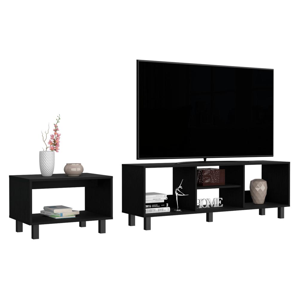 Carter 2 Piece Living Room Set, Streamlined with TV Stand and Coffee Table. Picture 3
