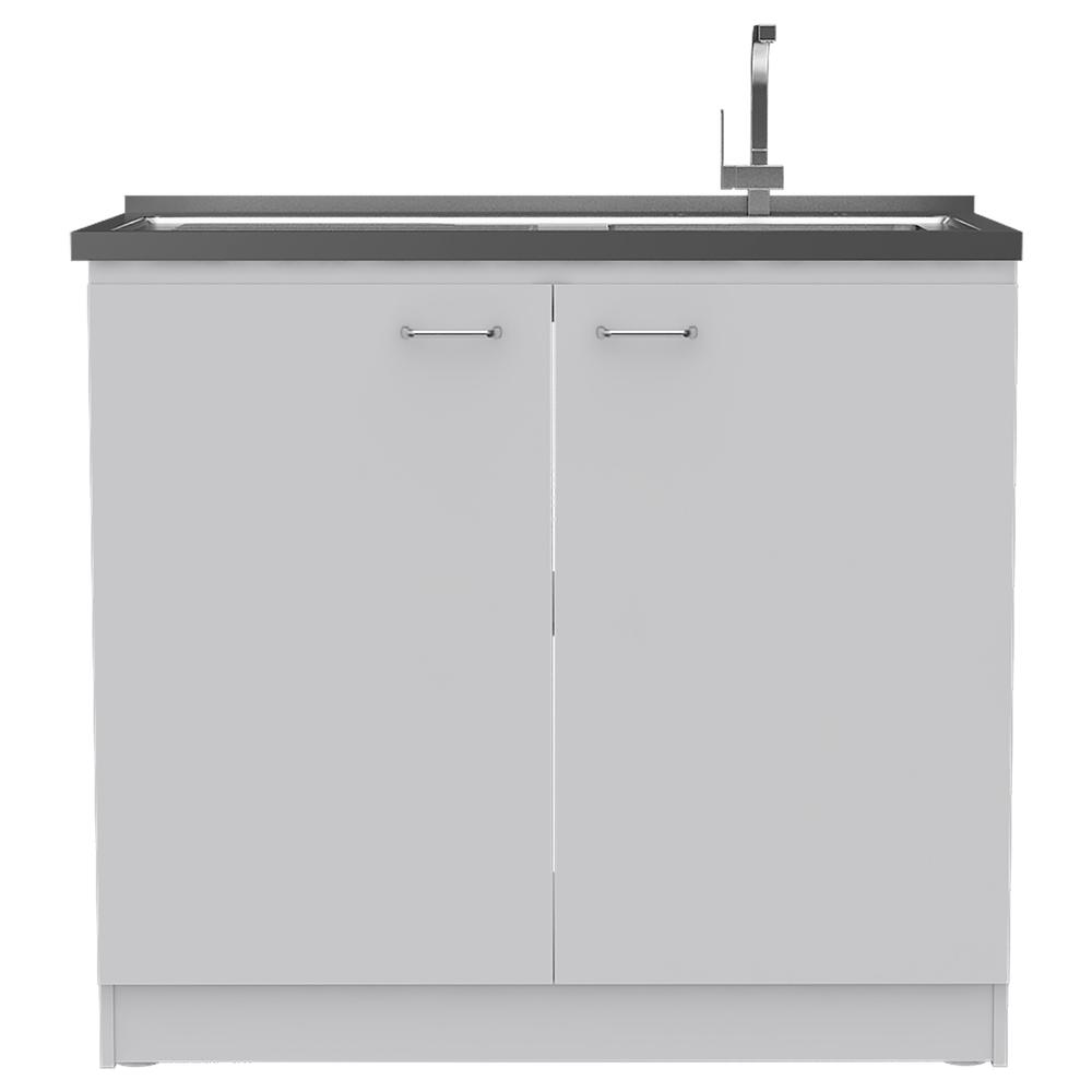 Salento Utility Sink With Cabinet White. Picture 4