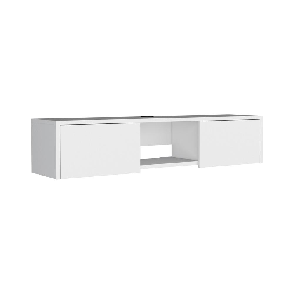 Adel Floating TV Stand, Sleek Wall-Mounted Console with 2-Doors. Picture 1