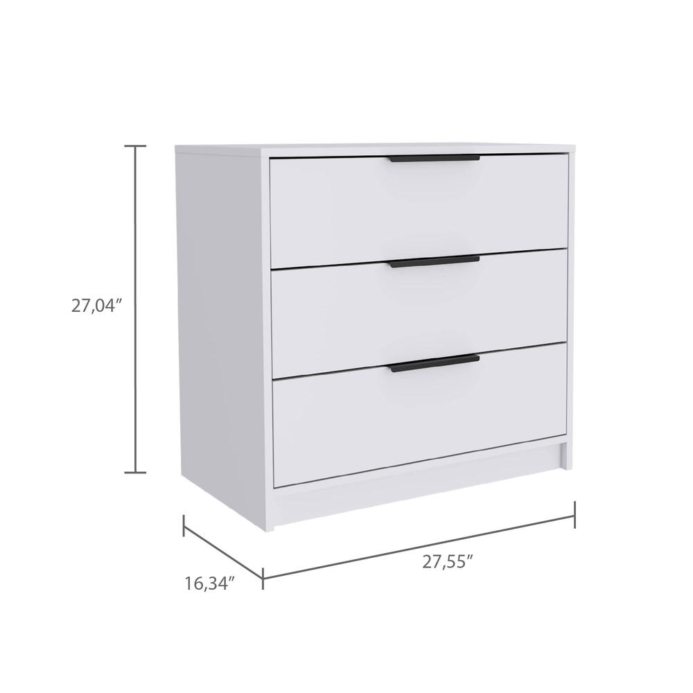 Egeo 3 Drawer Dresser White. Picture 3