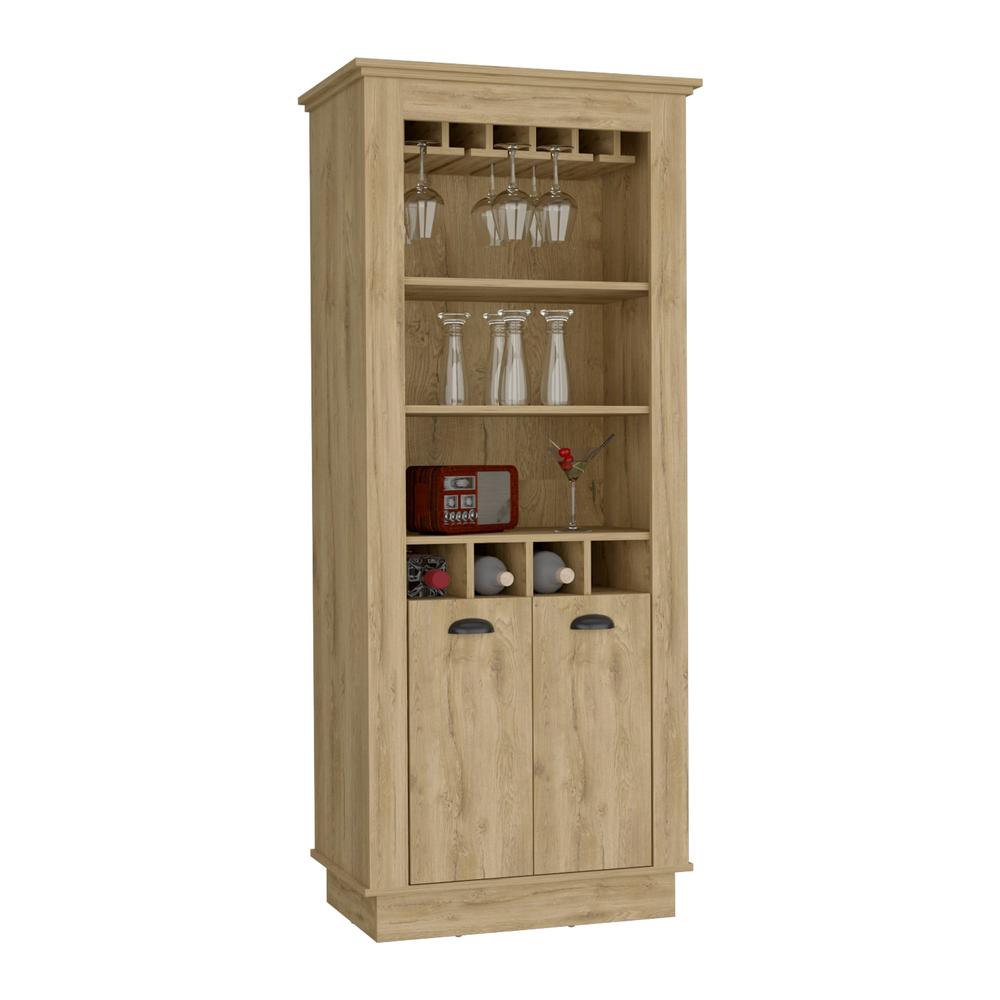 Bar Cabinet Elegant Multi-Storage Unit with Built-in Bottle and Glass Racks. Picture 2