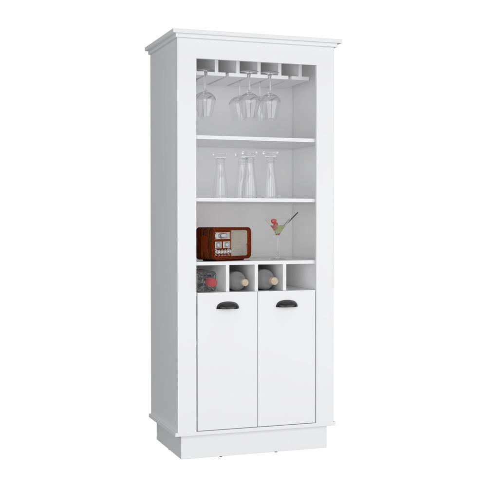 Bar Cabinet Multi-Storage Unit with Built-in Bottle and Glass Racks. Picture 2