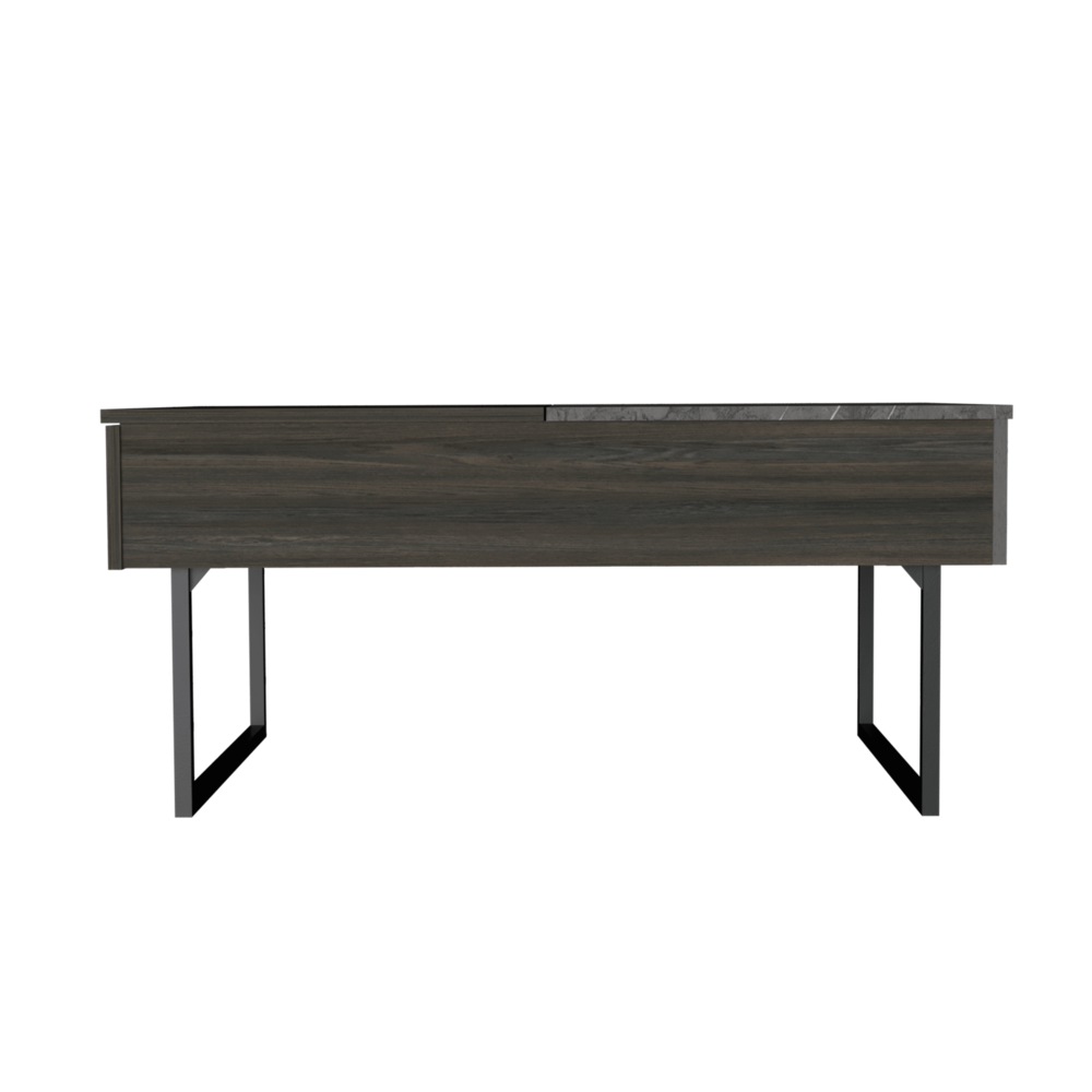 DEPOT E-SHOP Toronto Lift Top Coffee Table, One Drawer, One Flexible Flexible Shelf, Two Legs, Espresso, For Living Room. Picture 1