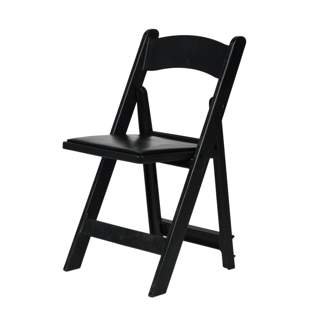 Commerical Seating Products Resin Black Folding Chairs. Picture 1