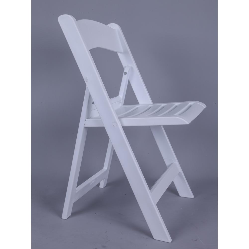 Commerical Seating Products Resin White Folding Chairs. Picture 1
