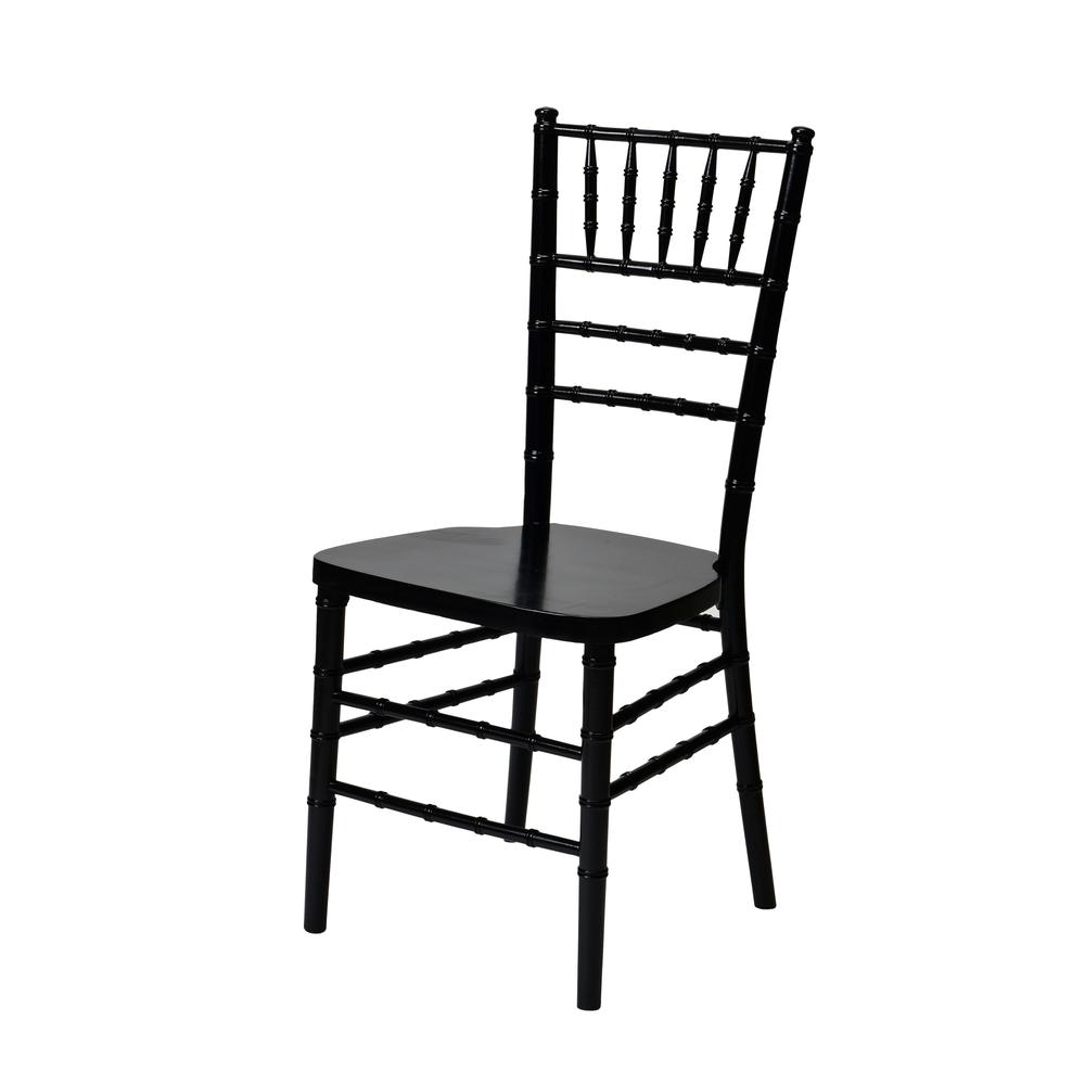 Commerical-Seating Products European Black Wood Dining Chairs. Picture 1