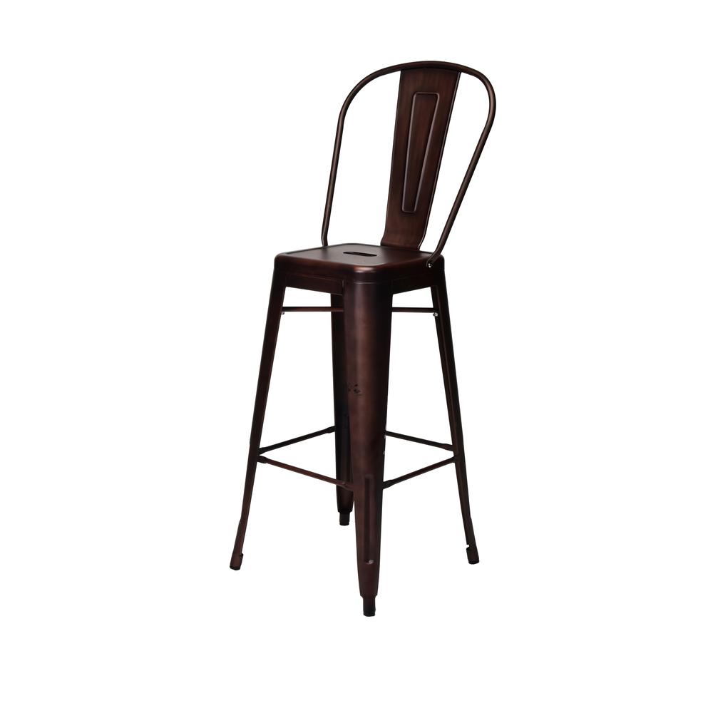 Commerical Seating Products Oscar Rose-Gold Dining Bar Stool Chairs. Picture 1