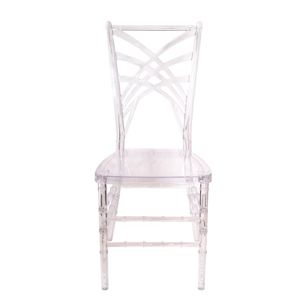 Set of 1 Commercial Seating Products Fanny Chair in clear made of  Polycarbonate. Picture 3