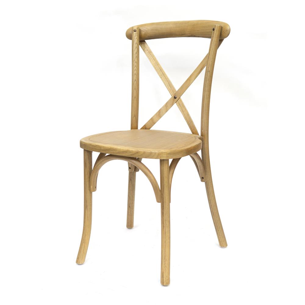 Commerical Seating Products Rustic Tinted Raw-Crossback Dining Chairs. Picture 1