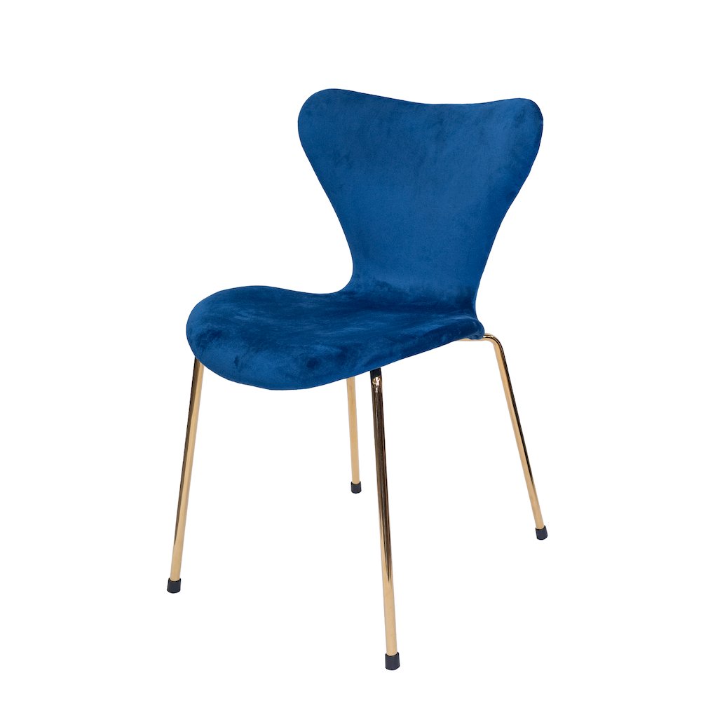 Commercial Seating Products Velour Side Chair -Blue. Picture 2