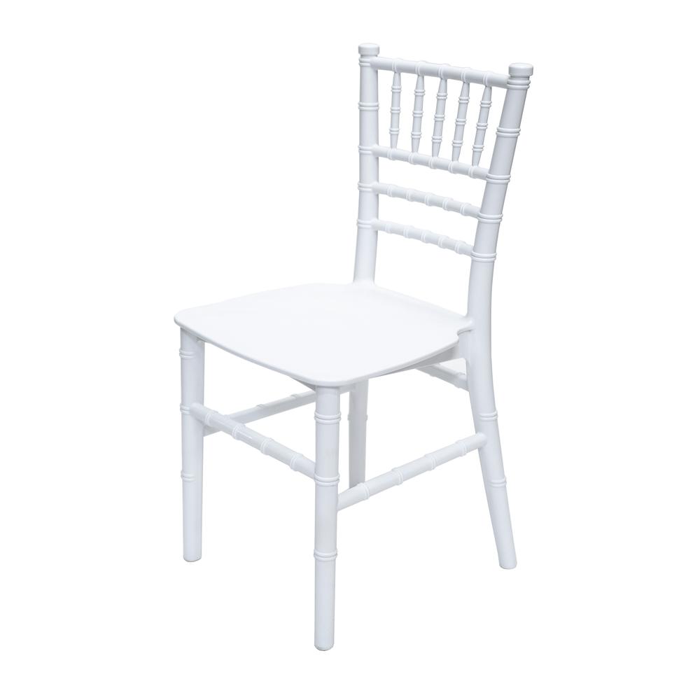 Stackable White polypropylene Chiavari KID chair-WHITE. Picture 1
