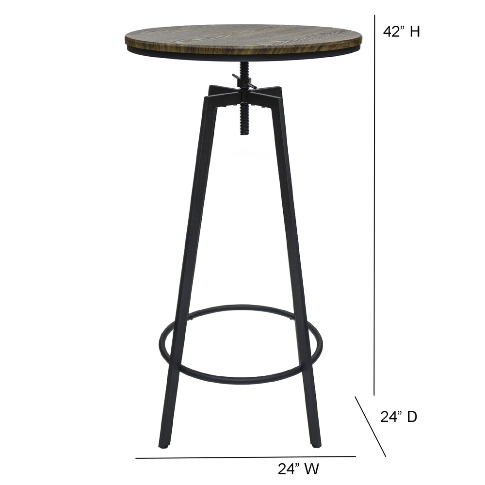 Commerical Seating Products Swivel Wood Top Table Chairs, Black. Picture 1