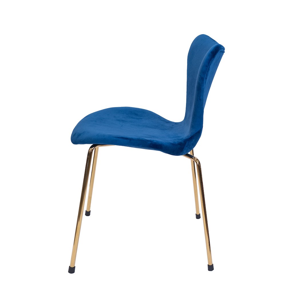 Commercial Seating Products Velour Side Chair -Blue. Picture 1