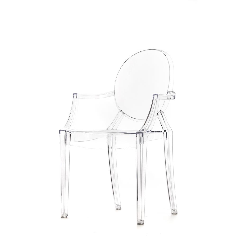 Commercial Seating Products Kage (Ghost) chair with Arms, KID chair-Clear. Picture 1