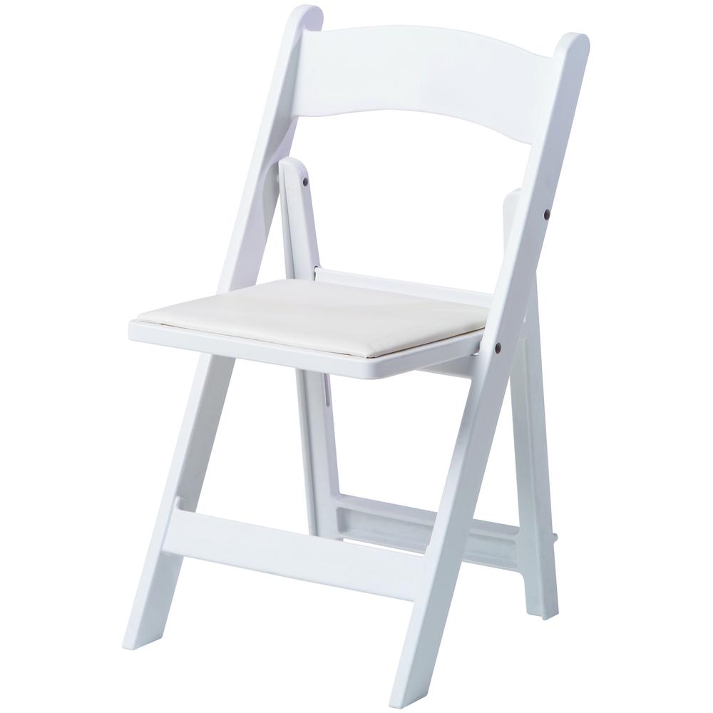 Commerical-Seating Products Resin-White Folding Chairs. Picture 1