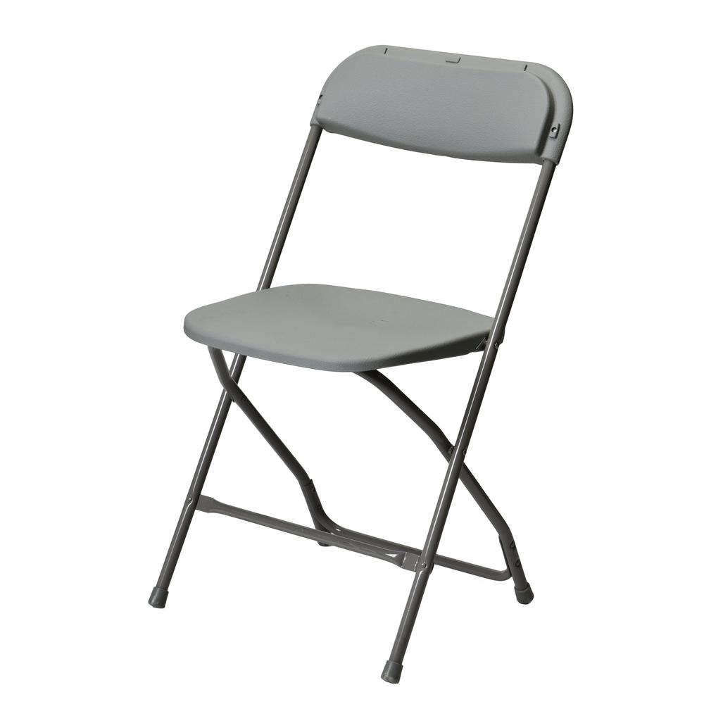 Commerical Seating Products Poly-Grey Folding Chairs. Picture 1