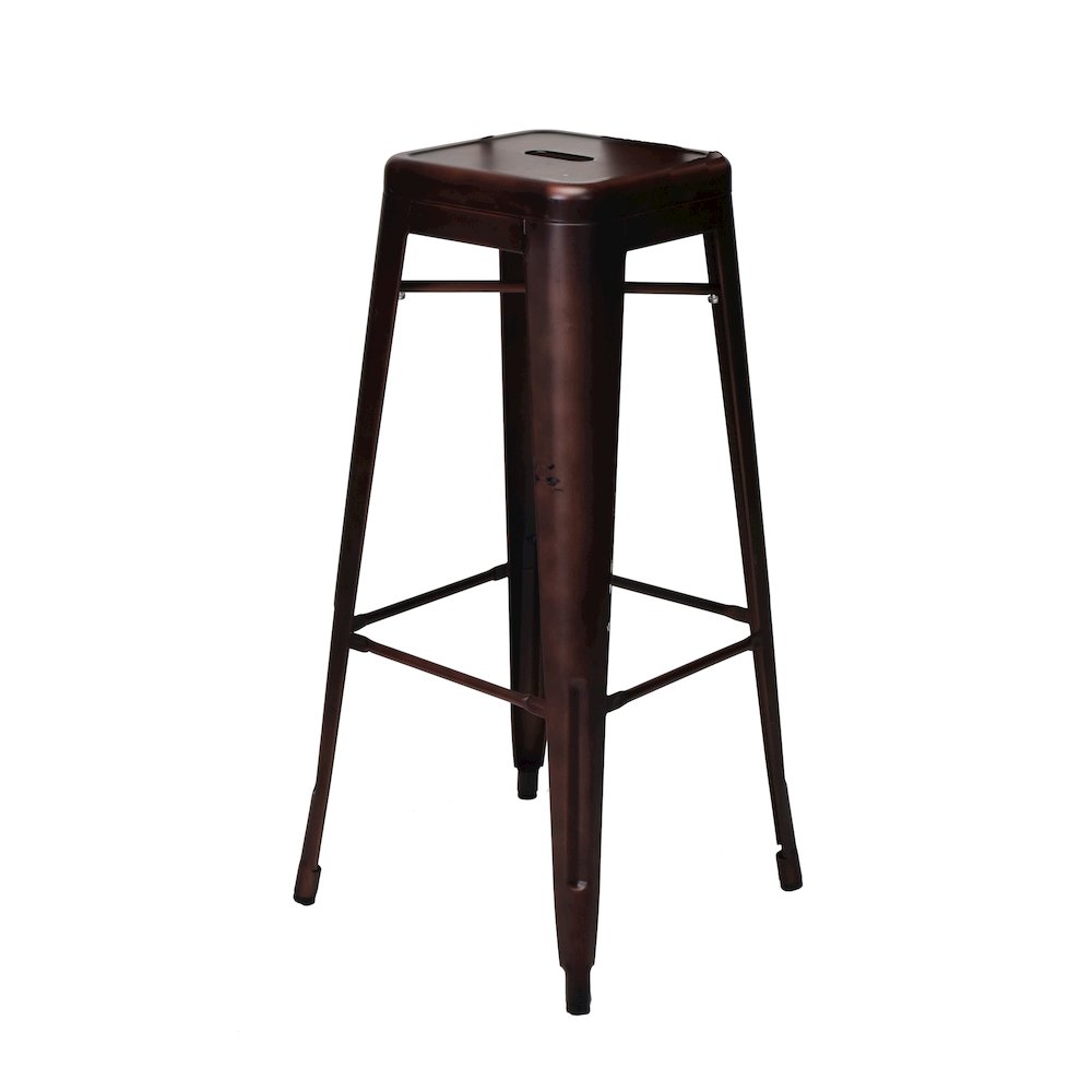 Commerical Seating Products Oscar Rose Gold Dining Backless Bar Stool Chairs. Picture 2