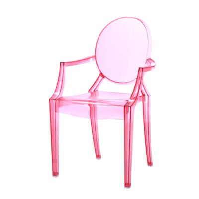 Commercial Seating Products Kage (Ghost)  Polycarbonate Stackable   chair with Arms, KID chair- Dark Pink. Picture 1