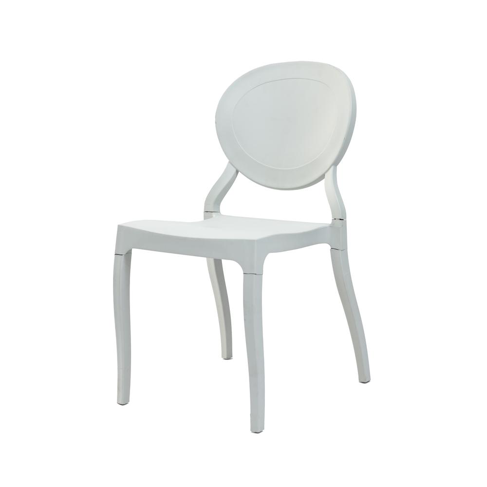 Commerical Seating Products RPP Wh Emma Armless White Chairs. Picture 1
