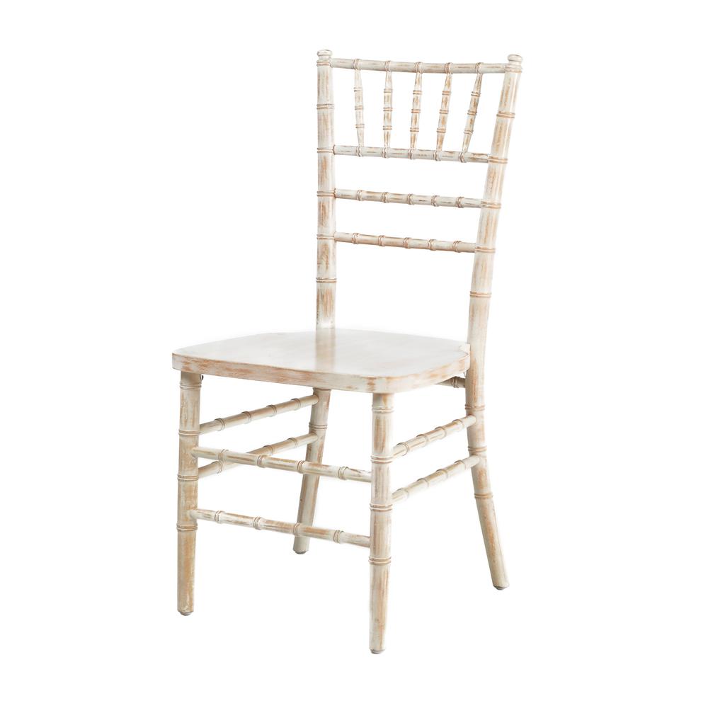 European White Wahs Wood Dining Chairs. Picture 1