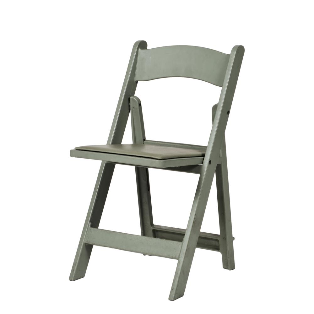Commerical Seating Products Resin Flint-Grey Folding Chairs. Picture 1