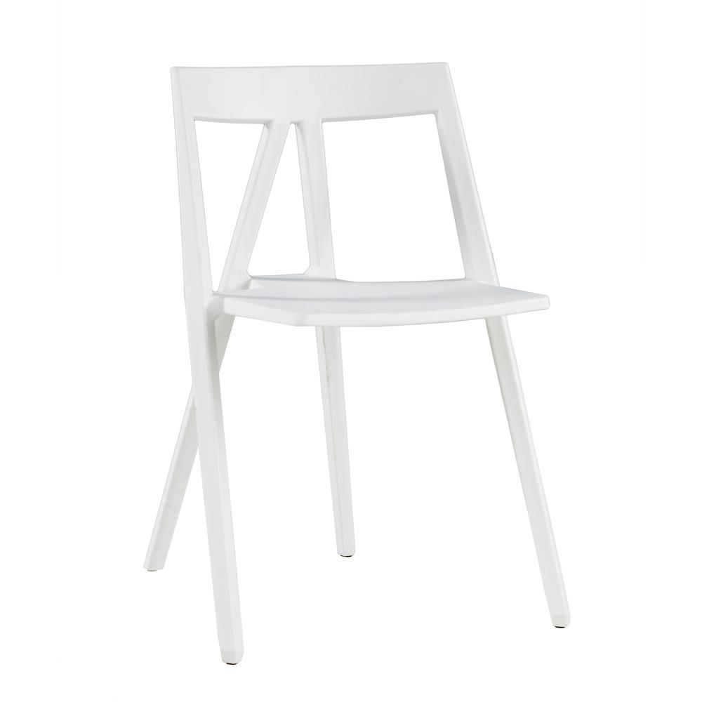 Commerical Seating Products Milan Armless White Chairs. Picture 1