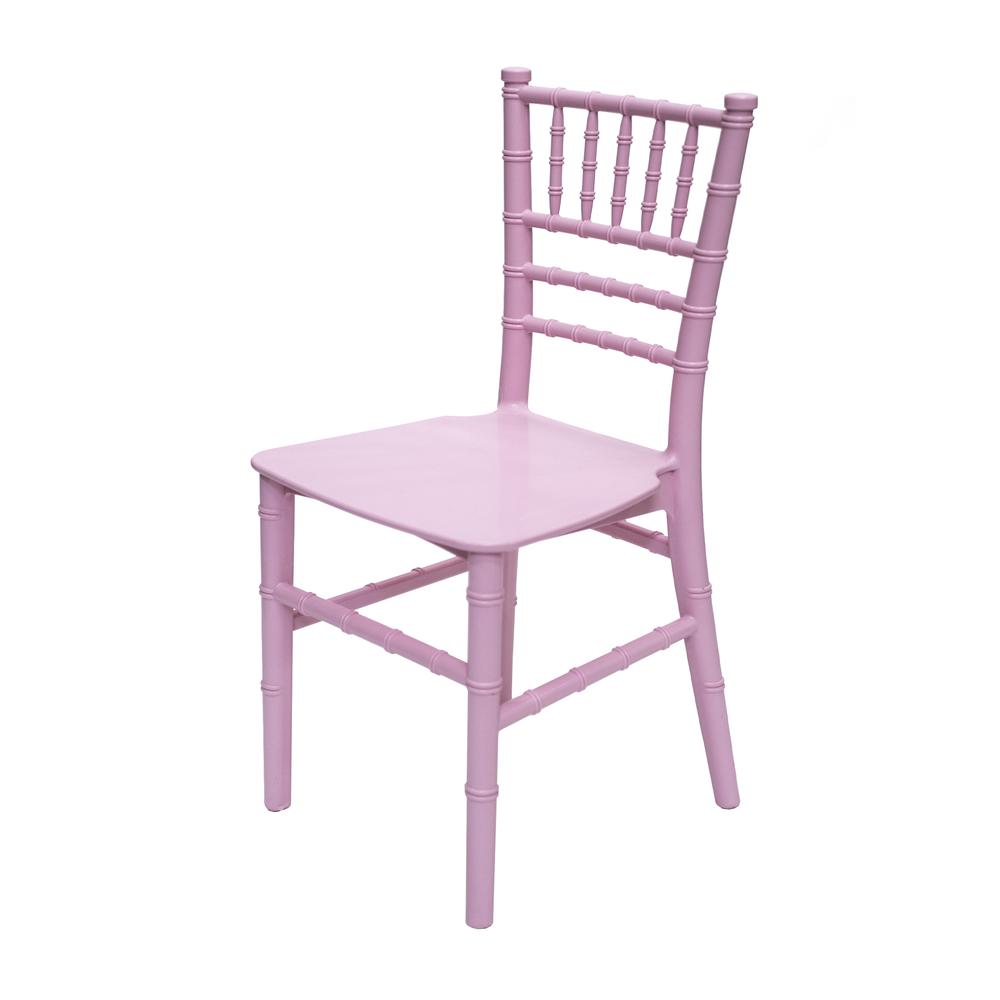 Stackable Pink polypropylene Chiavari KID chair-PINK. Picture 1