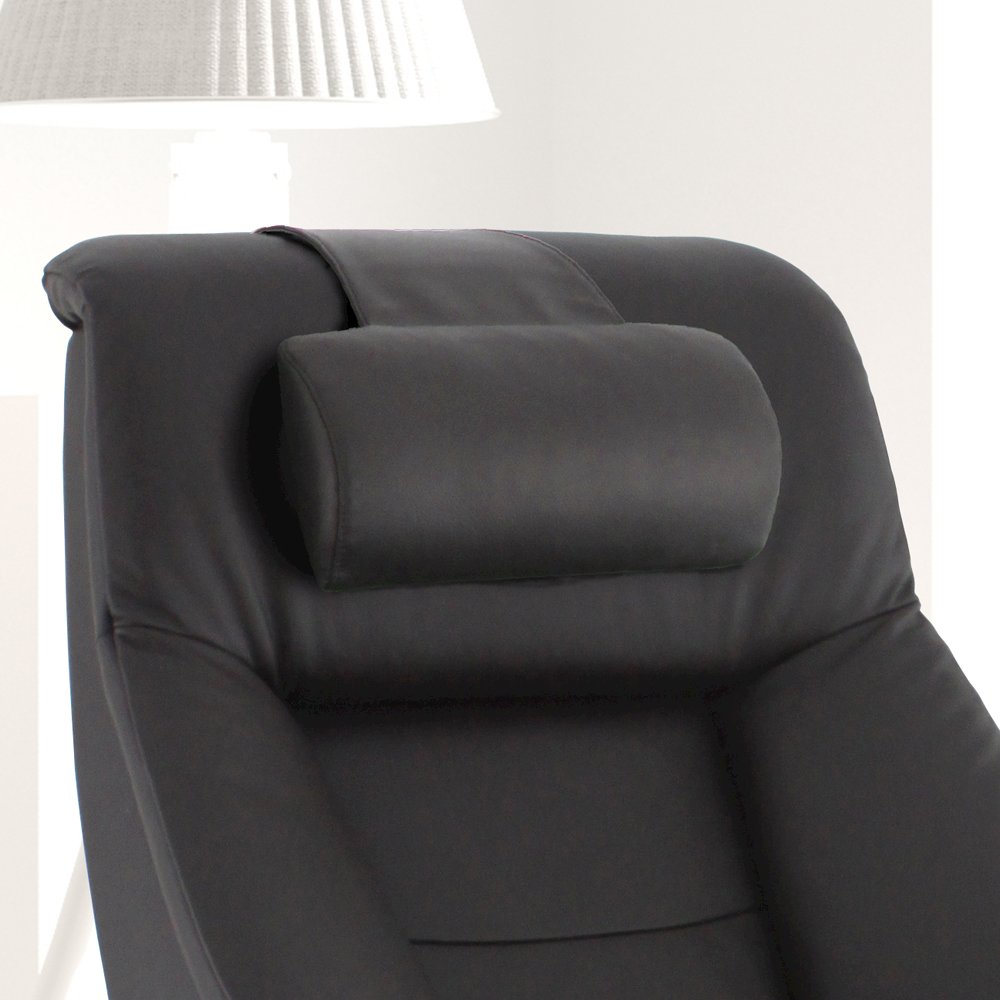 Relax-R™ Montreal Recliner and Ottoman with Pillow in Espresso Top Grain Leather. Picture 2