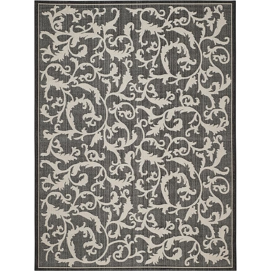 COURTYARD, BLACK / SAND, 9' X 12', Area Rug, CY2663-3908-9. Picture 1