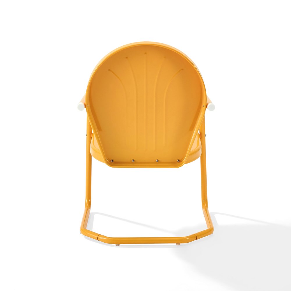 Griffith Outdoor Metal Armchair Tangerine Gloss. Picture 4