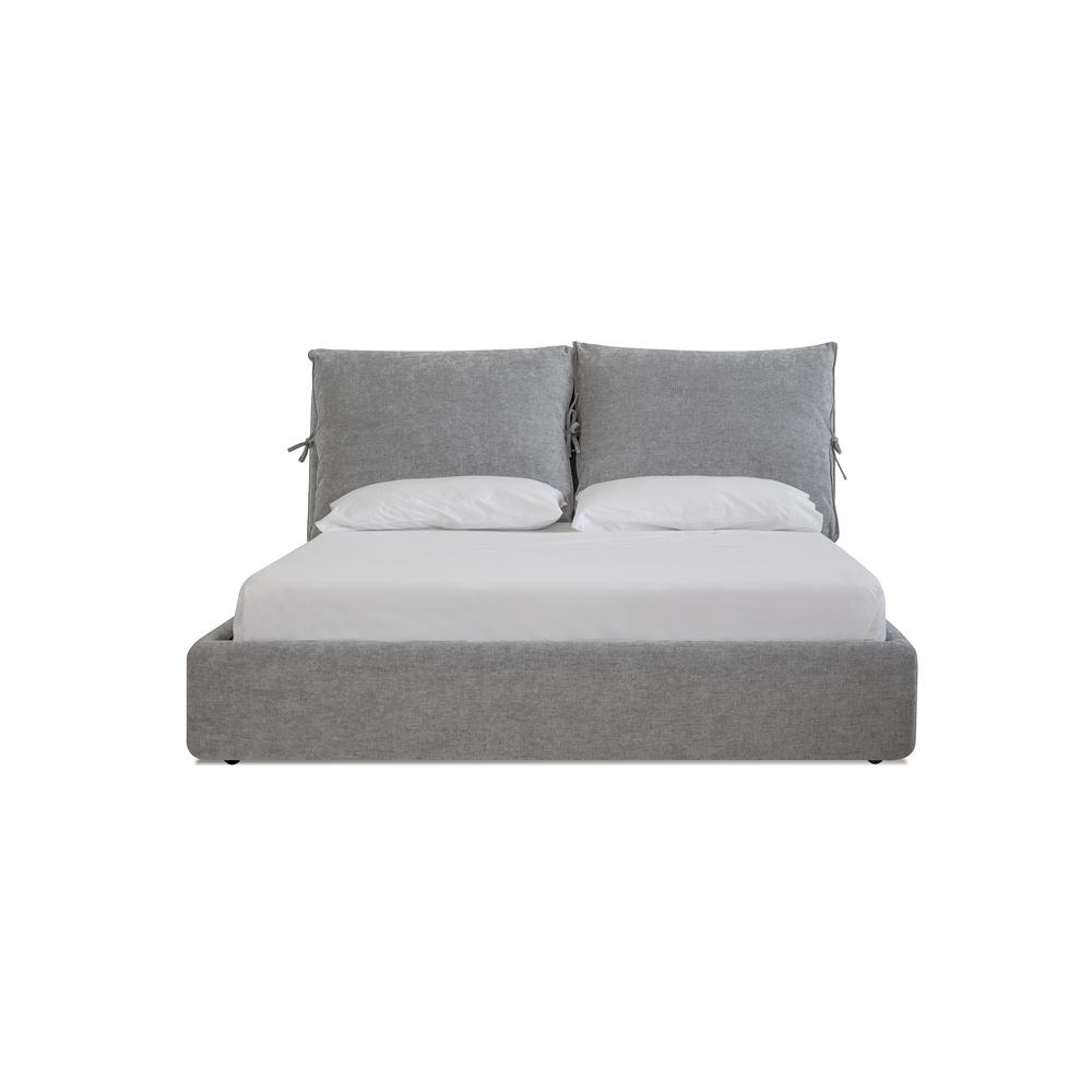 Plume King Bed Heather Grey Chenille. Picture 4
